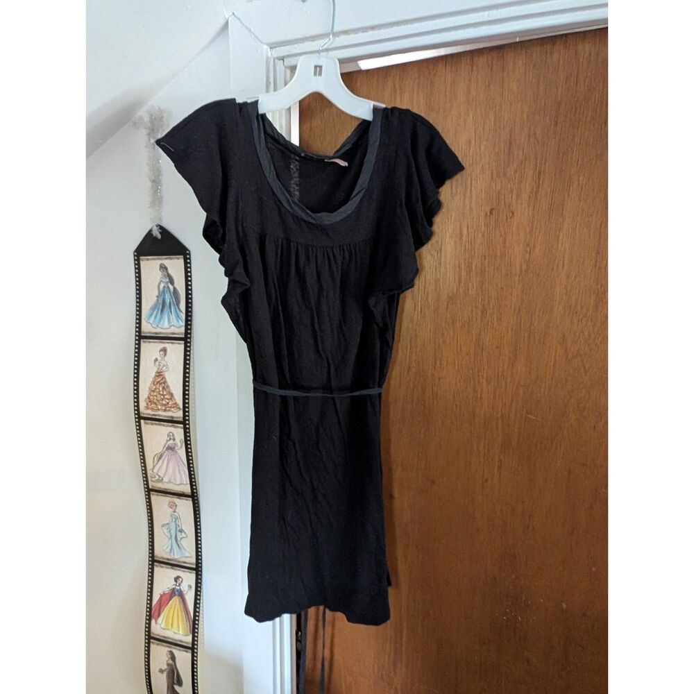 JUICY COUTURE BLACK DRESS WITH MULTI-FUNCTIONAL STRAP SZ M